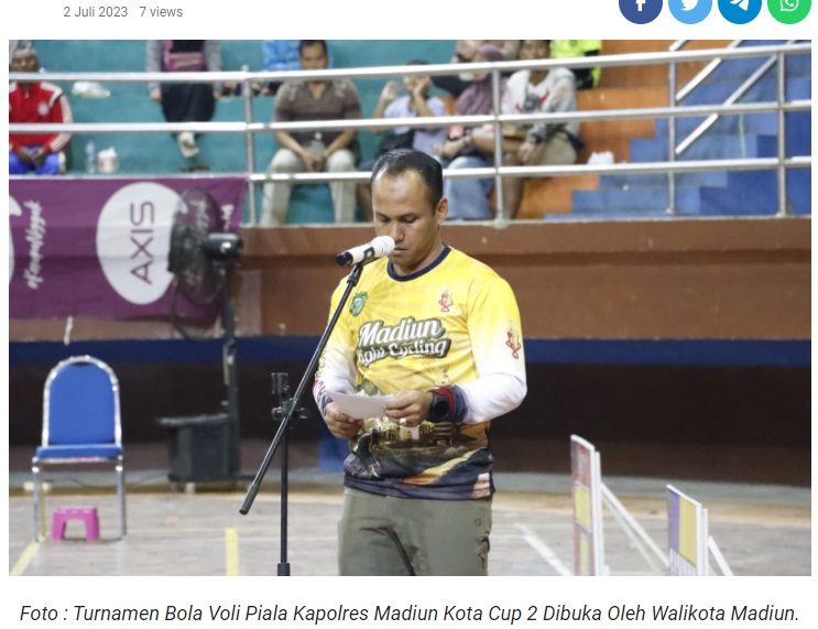 Turnamen Bola Voli Piala Kapolres Madiun Kota Cup 2 Dibuka Oleh Walikota Madiun