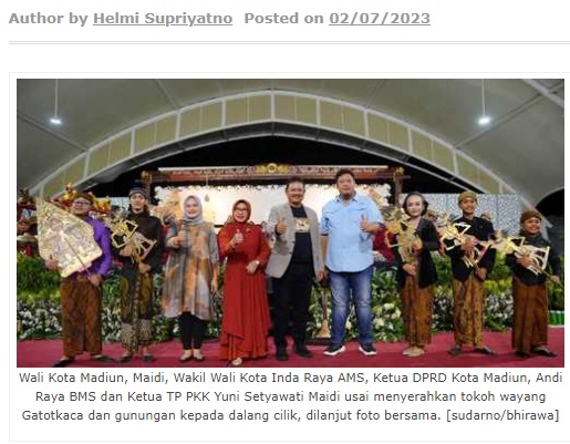 Pemerintah Kota Madiun Gelar Wayang Kulit Lima Dalang Cilik