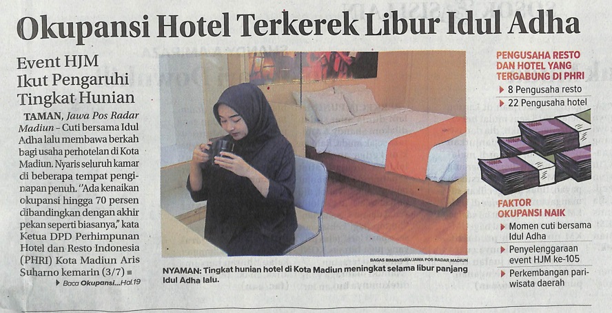 Okupansi Hotel Terkerek Libur Idul Adha
