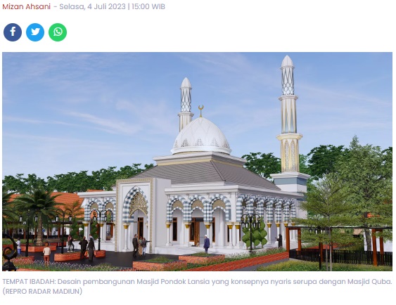 Sudah Tentukan Arah Kibat, Masjid Pondok Lansia Mulai Dibangun