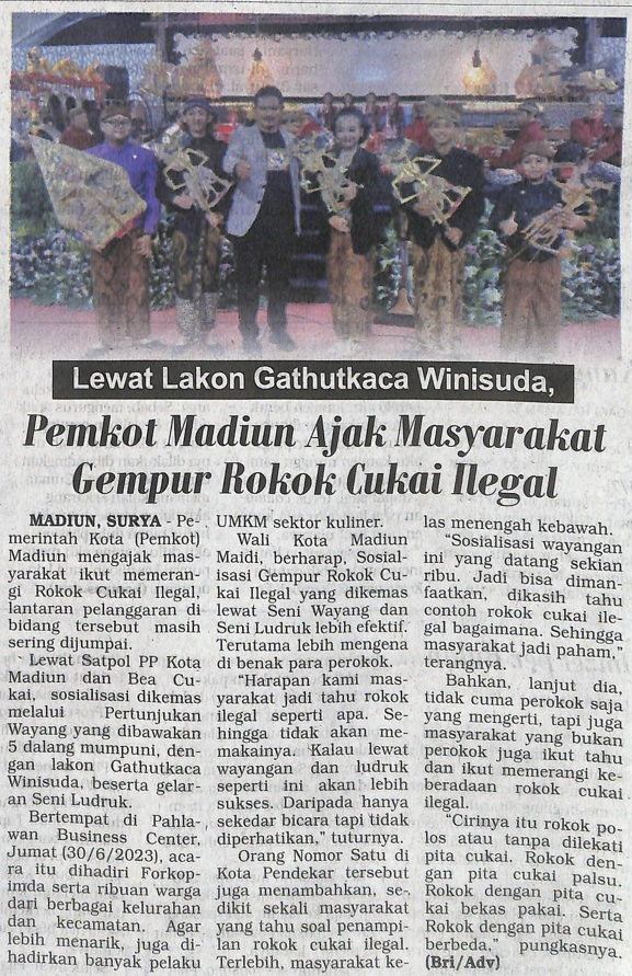 Pemkot Madiun Ajak Masyarakat Gempur Rokok Cukai Ilegal