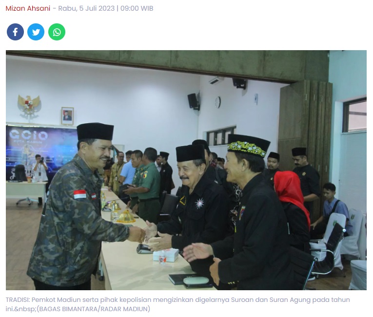 Tahun Ini, Suroan dan Suran Agung Digelar Terbatas