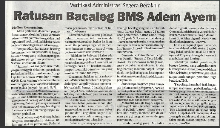 Ratusan Bacaleg BMS Adem Ayem