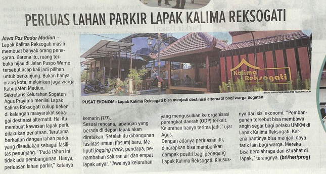 Perluas Lahan Parkir Lapak Kalima Reksogati