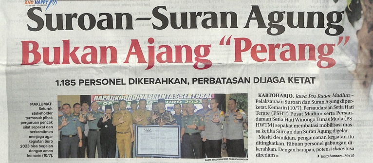 Suroan – Suran Agung Bukan Ajang “Perang”, 1.185 Personel Dikerahkan, Perbatasan Dijaga Ketat
