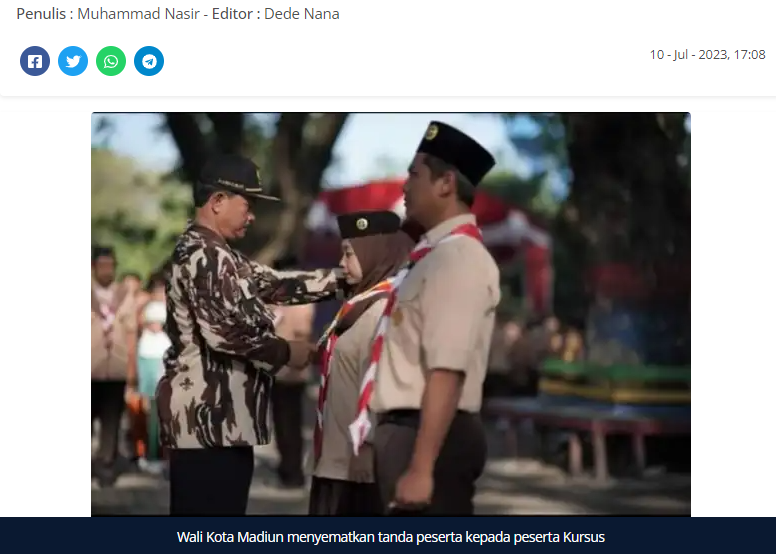 Hadiri Kursus Mahir Tingkat Dasar Bagi Pembina, Ini Pesan Wali Kota Madiun