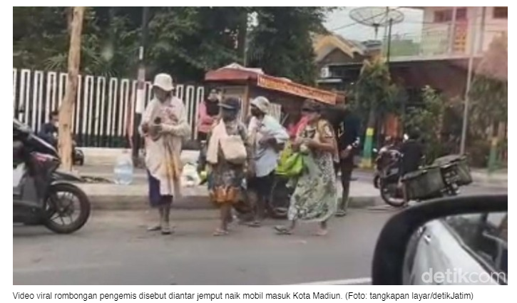 Heboh Rombongan Pengemis Diantar Jemput Mobil di Kota Madiun
