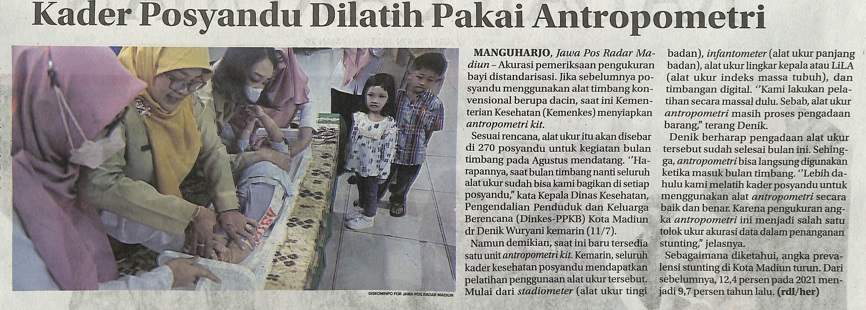Kader Posyandu Dilatih Pakai Antropometri