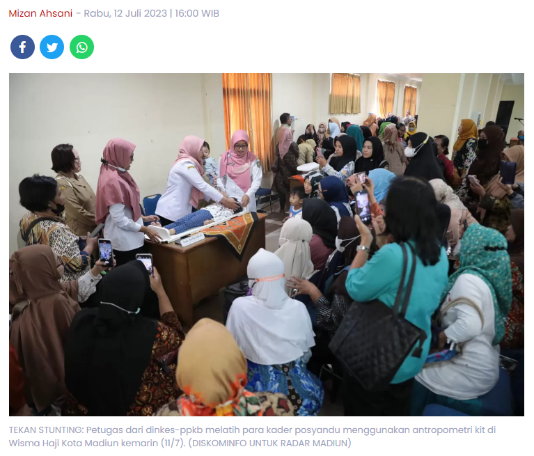 Kader Posyandu Kota Madiun Dilatih Pakai Antropometri
