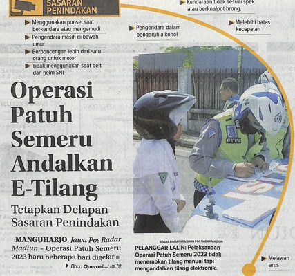 Operasi Patuh Semeru Andalkan E-Tilang