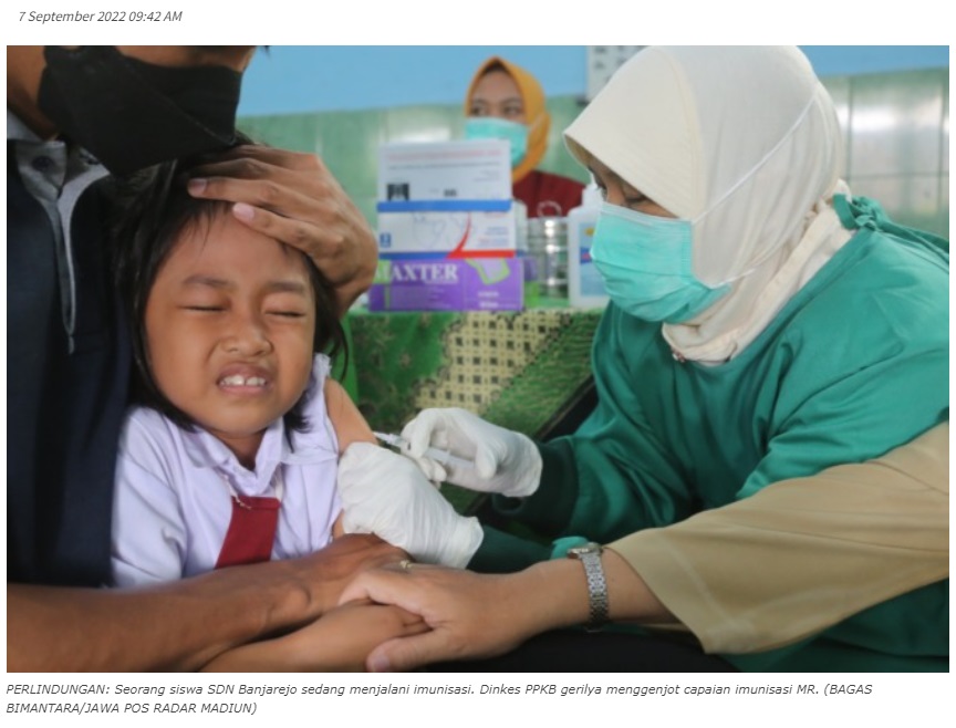 Target Meleset, Dinkes Kota Madiun Perpanjang Imunisasi MR