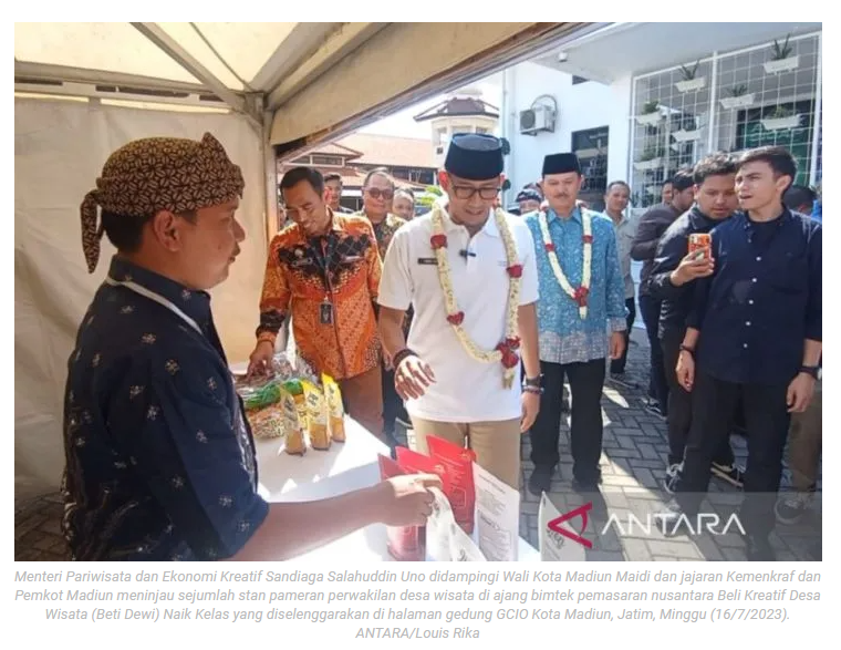 Kemenparekraf gelar bimtek Beli Kreatif Desa Wisata di Kota Madiun