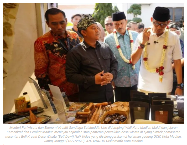 Menteri Sandiaga apresiasi wisata enam negara di Kota Madiun