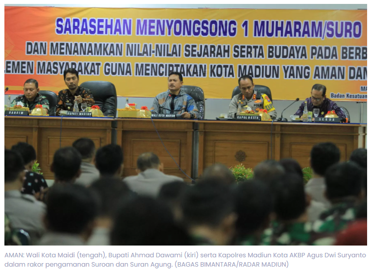 Pengamanan Berlapis Suroan-Suran Agung demi Madiun Aman dan Damai