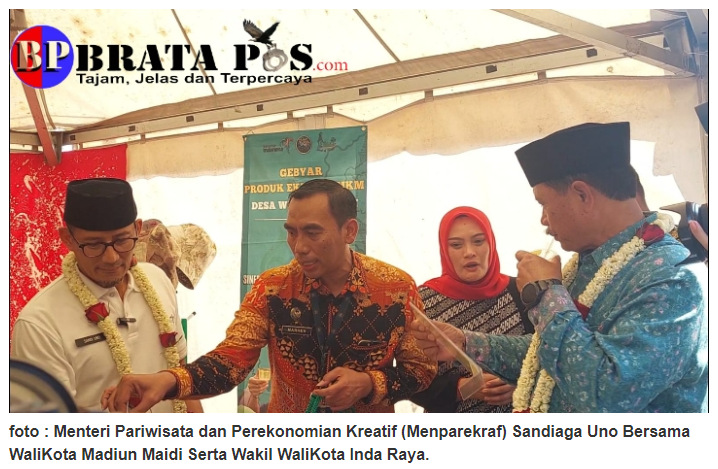 Menparekraf Sandiaga Uno Kenalkan Program Beti Dewi, Dalam Kunjungannya Di Kota Madiun