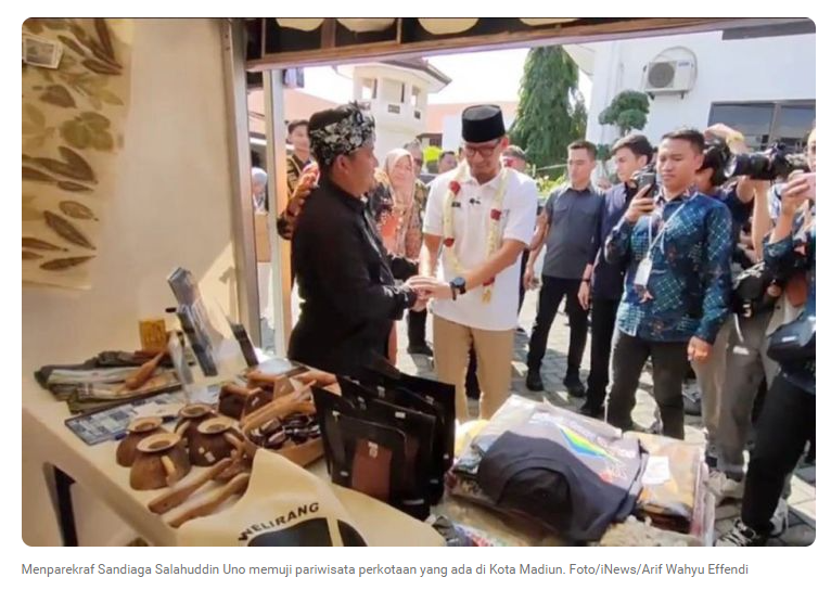 Sandiaga Uno Ajak Wisata Luar Negeri ke Kota Madiun Saja