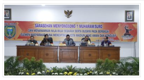 Songsong 1 Suro, Walikota Madiun Gelar Sarasehan Ciptakan Kondusifitas Kota Madiun