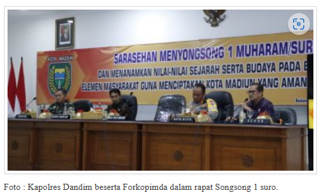 Polres Madiun Kota Bersama Forkopimda Gelar Sarasehan Ciptakan Kondusifitas Kota Madiun