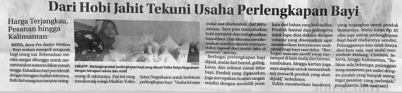 Dari hobi jahit tekuni usaha perlengkapan bayi, Harga terjangkau, pesanan hingga kalimantan