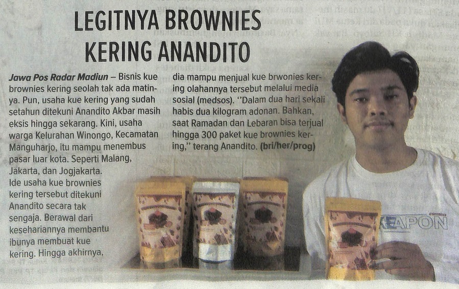 Legitnya Brownies Kering Anandito