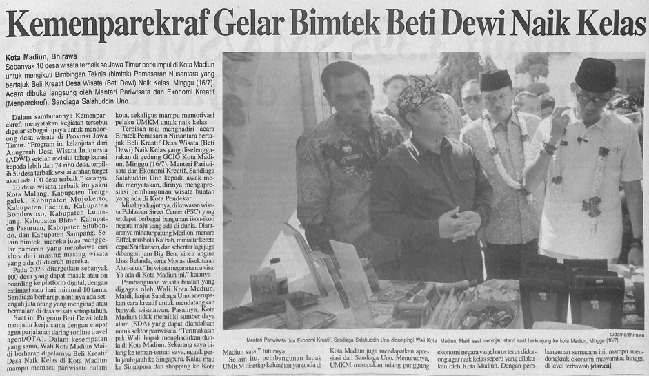 Kemenparekraf Gelar Bimtek Beti Dewi Naik Kelas