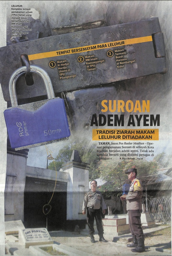 Suroan Adem Ayem, Tradisi Ziarah Makam Leluhur Ditiadakan