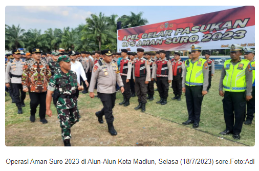 Operasi Aman Suro, Personil Gabungan Siap Siaga Amankan Madiun