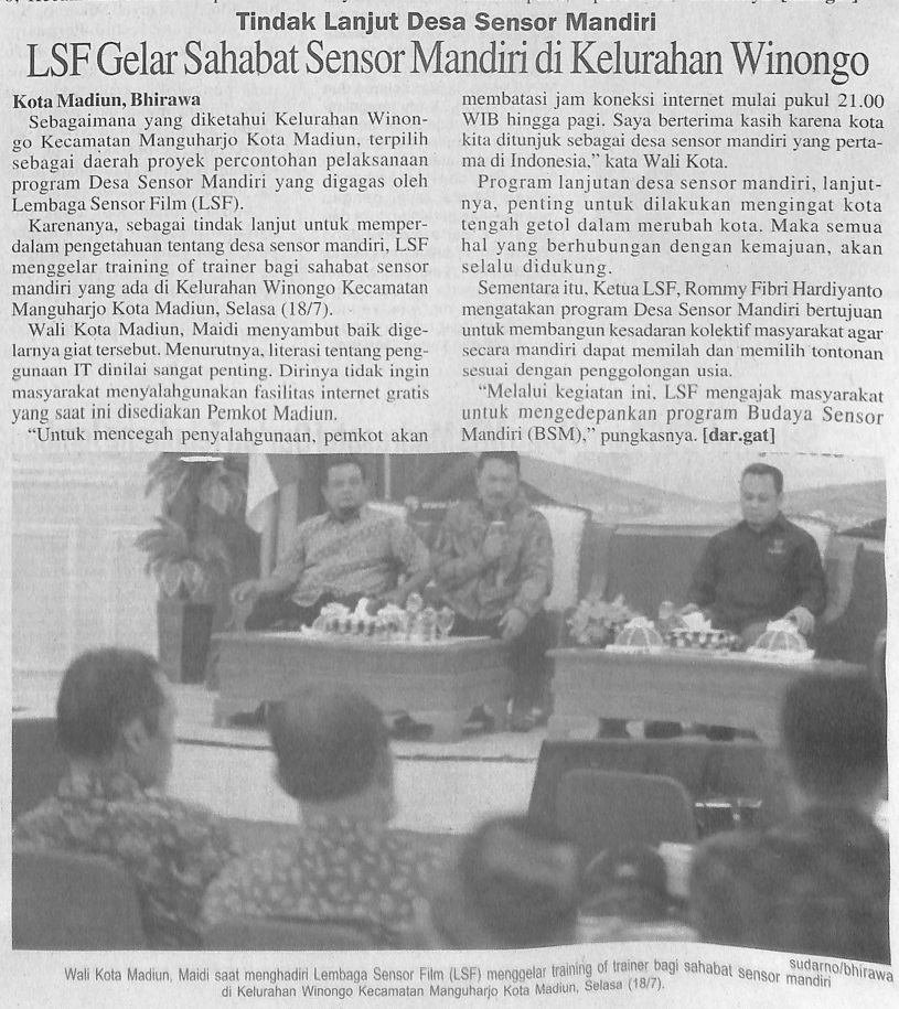 Tindak Lanjut Desa Sensor Mandiri, LSF Gelar Sahabat Sensor Mandiri di Kelurahan Winongo