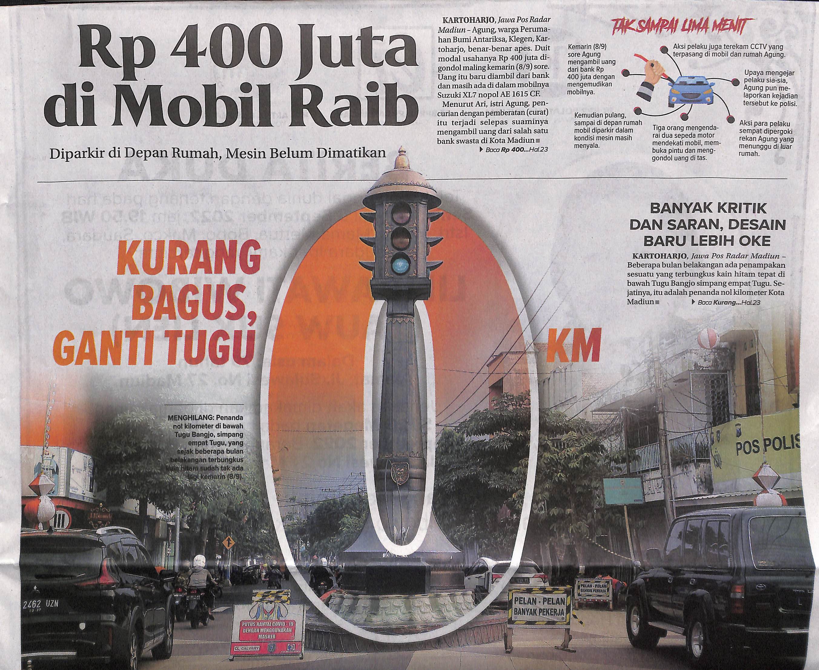 Kurang Bagus, Ganti Tugu 0 Km, Banyak Kritik dan Saran, Desain Baru Lebih Oke