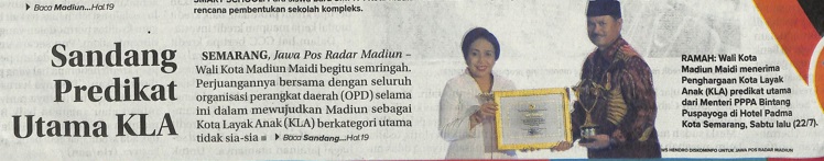 Sandang Predikat Utama KLA
