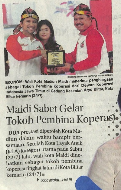 Maidi Sabet Gelar Tokoh Pembina Koperasi