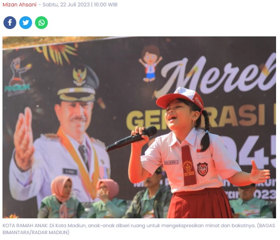Kota Madiun Ramah Anak, Sabet KLA Tujuh Tahun Berturut-turut