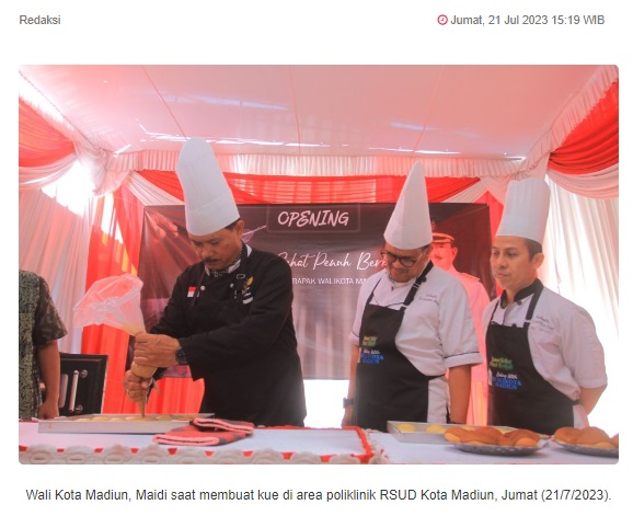 Wali Kota Masak dan Bagikan Roti ke Pasien RSUD Kota Madiun