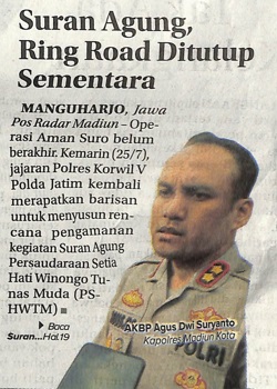 Suran Agung Ring Road Ditutup Sementara