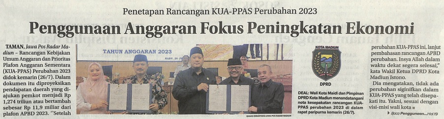 Penggunaan Anggaran Fokus Peningkatan Ekonomi