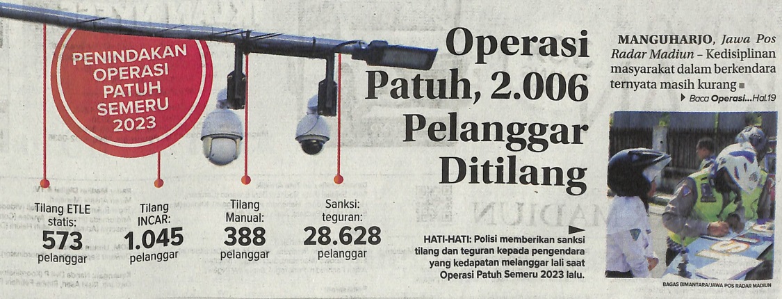Operasi Patuh, 2.006 Pelanggar Ditilang