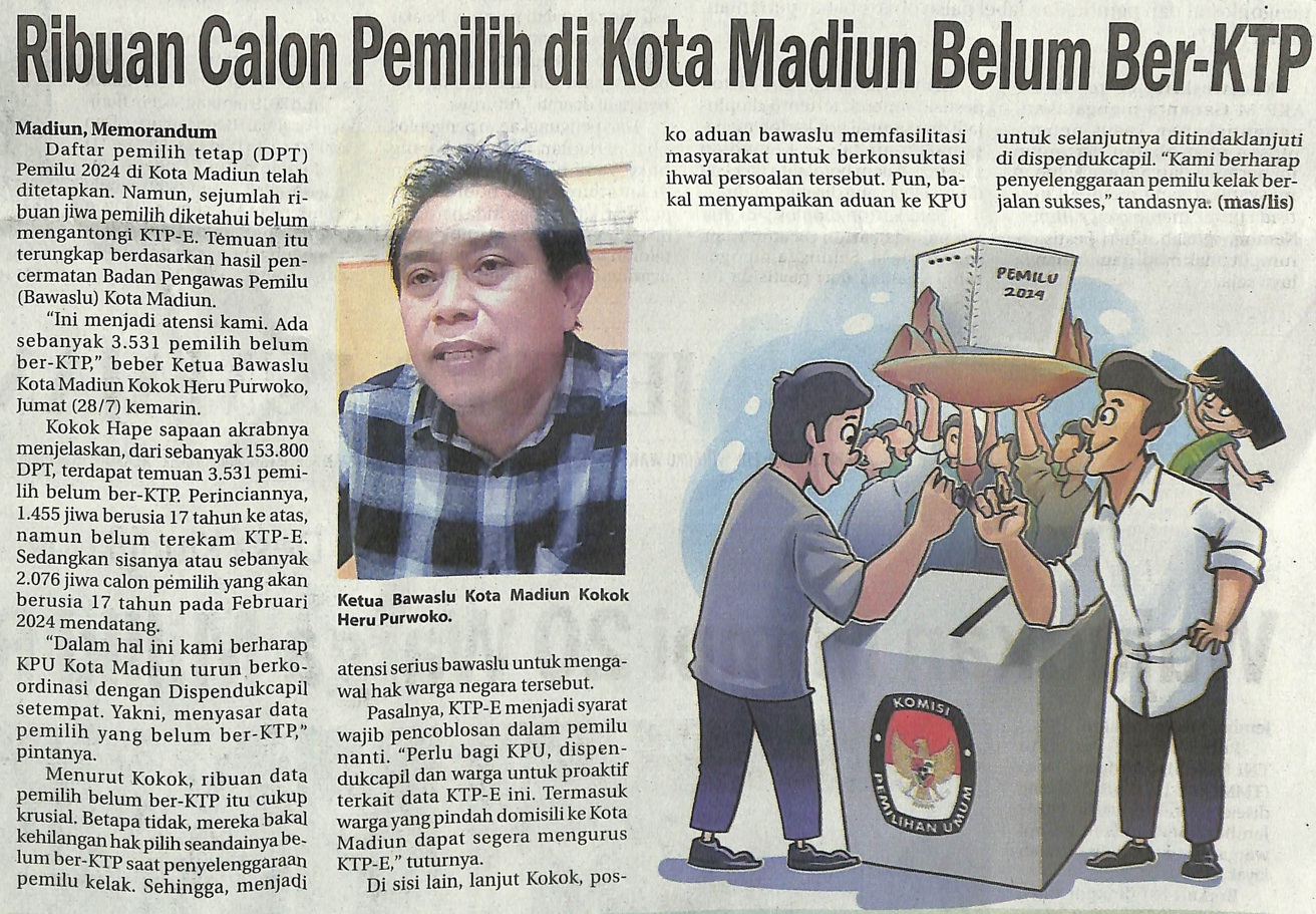 Ribuan Calon Pemilih di Kota Madiun Belum Ber-KTP