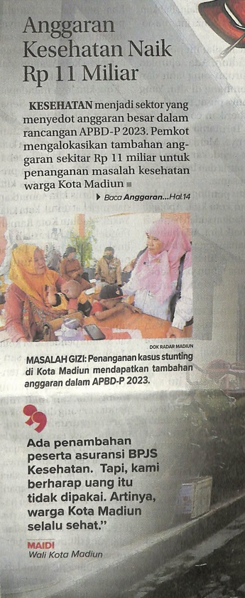 Anggaran Kesehatan Naik Rp 11 Miliar