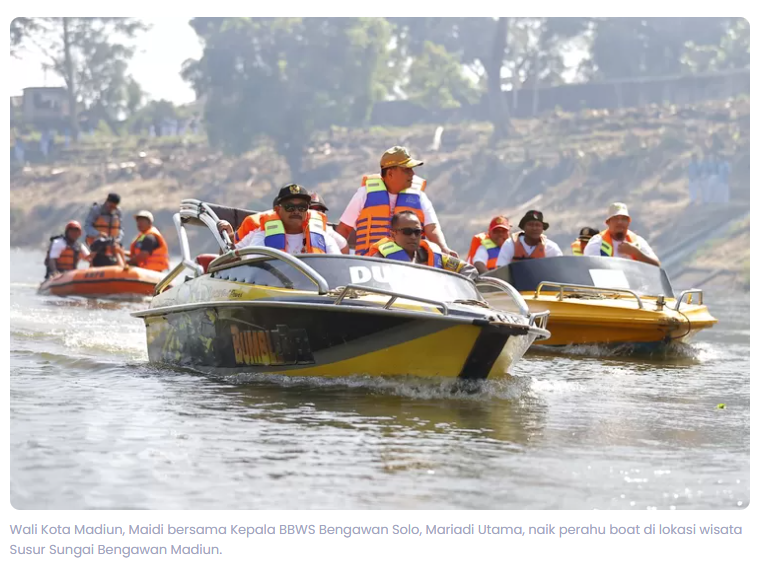 Hari Sungai Nasional, Wali Kota Madiun dan Pelajar Memungut Sampah dan Menanam Pohon