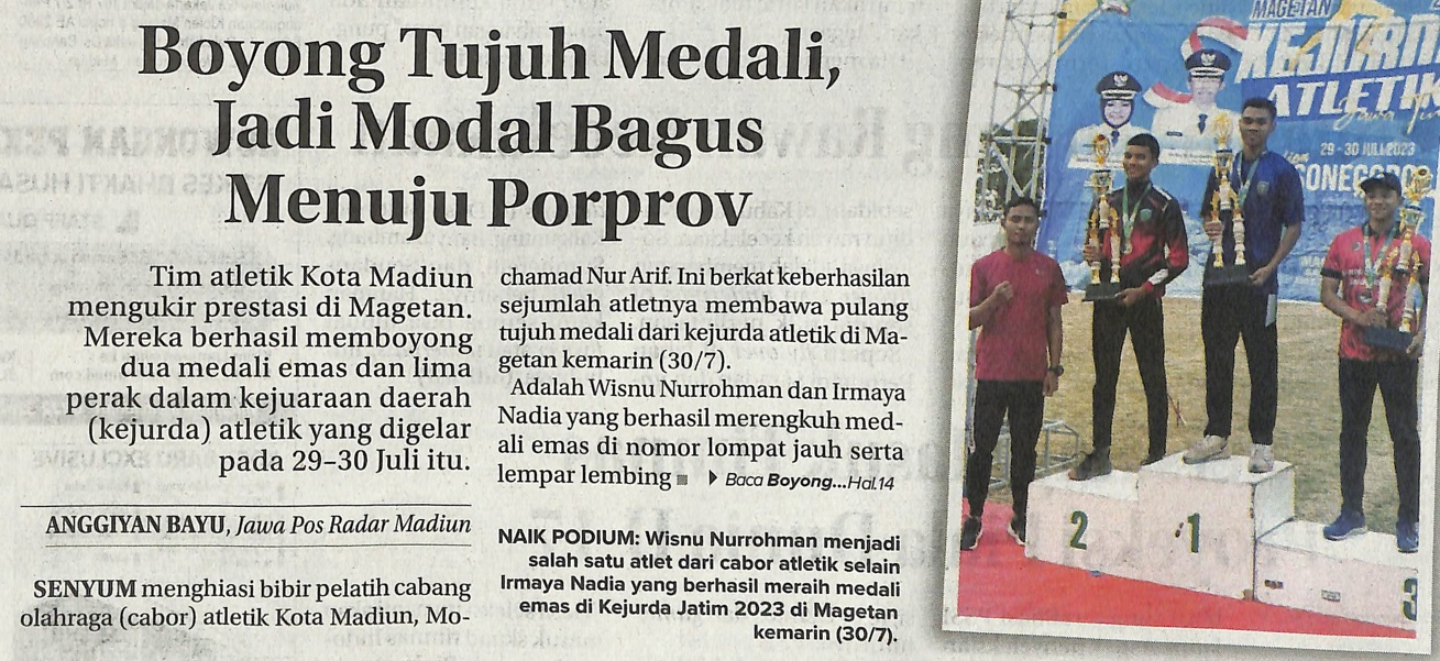 Boyong Tujuh Medali, Jadi Modal Bagus Menuju Porprov