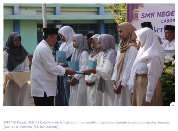 Rayakan HUT ke-61, SMKN 2 Kota Madiun Berbagi Keberkahan dan Gelar Sholawatan-Doa Bersama