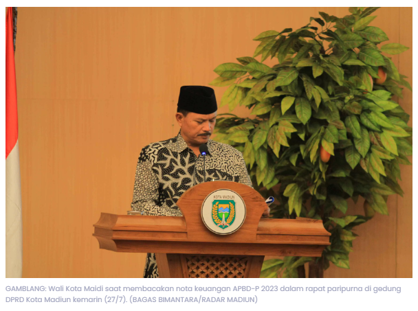 Kebutuhan Belanja Daerah Pemkot Madiun Bengkak, Maidi: Kami Sempurnakan di P-APBD 2023