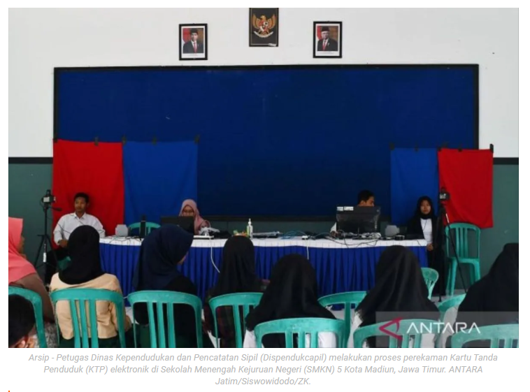 Dispendukcapil Madiun "jemput bola" rekam e-KTP ribuan pemilih pemula