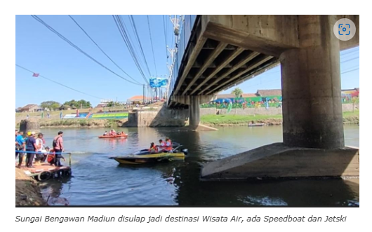 Kota Madiun Punya Destinasi Wisata Air, Ada Speedboat dan Jetski di Sungai Bengawan