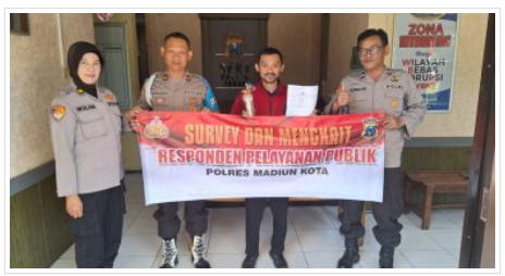 Survey Indek Kepuasan Masyarakat, Responden Menyatakan Sangat Baik Dengan Pelayanan Polres Madiun Kota
