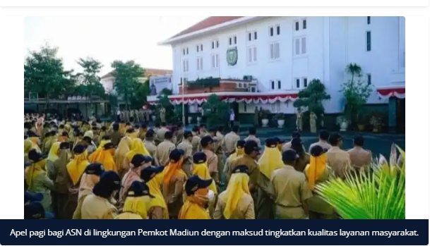 Pemkot Madiun Gelar Apel, Sekda Instruksikan ASN Tingkatkan Layanan Masyarakat