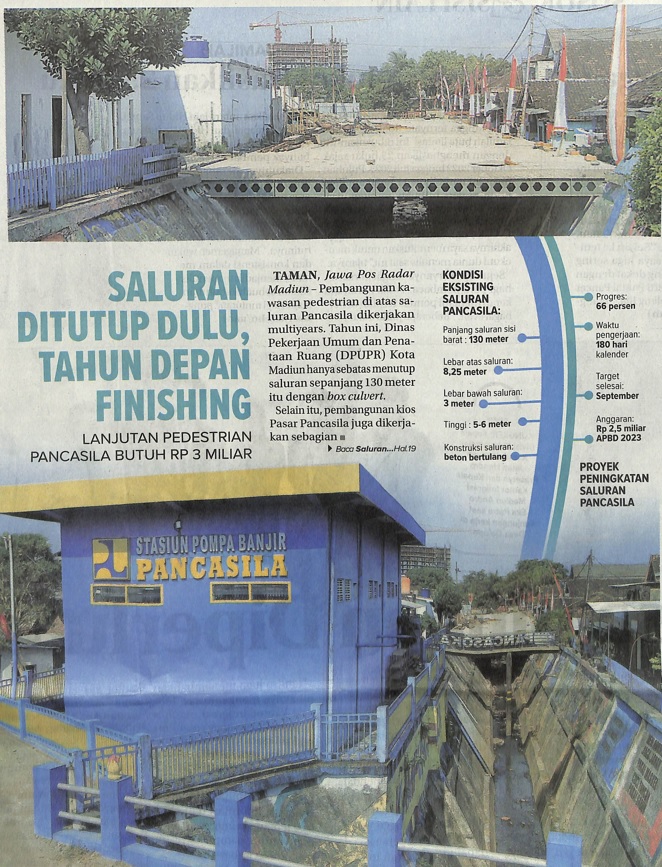 Saluran Ditutup Dulu, tahun Depan Finishing, Lanjutan Pedestrian Pancasila Butuh Rp 3 Miliar