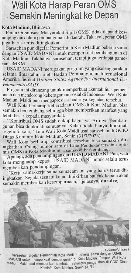 Wali Kota Harap Peran OMS Semakin Meningkat ke Depan