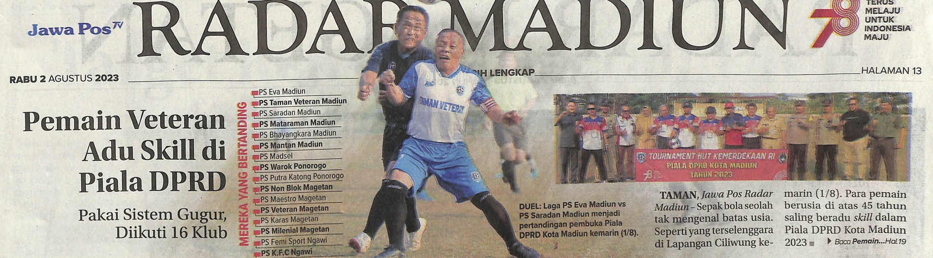 Pemain Veteran Adu Skill di Piala DPRD, Pakai Sistem Gugur, Diikuti 16 Klub