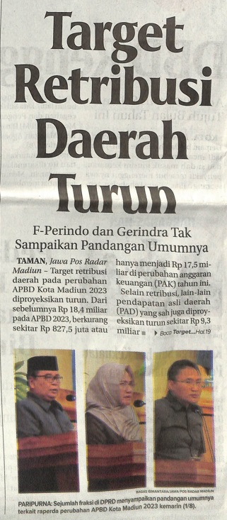 Target Retribusi Daerah Turun, F-Perindo dan Gerindra Tak Sampaikan Pandangan Umumnya